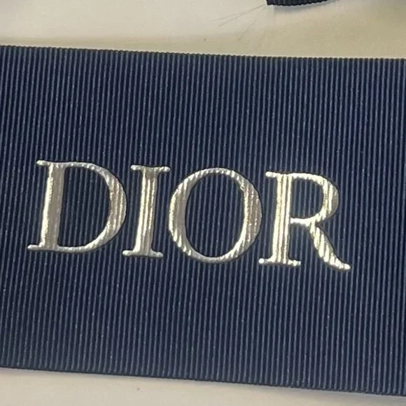Christian Dior Gift Wrapping Ribbons Navy Blue-Silver Logo 2" W x 2 Yards (6Ft) - Picture 2 of 2